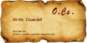 Orth Csanád névjegykártya